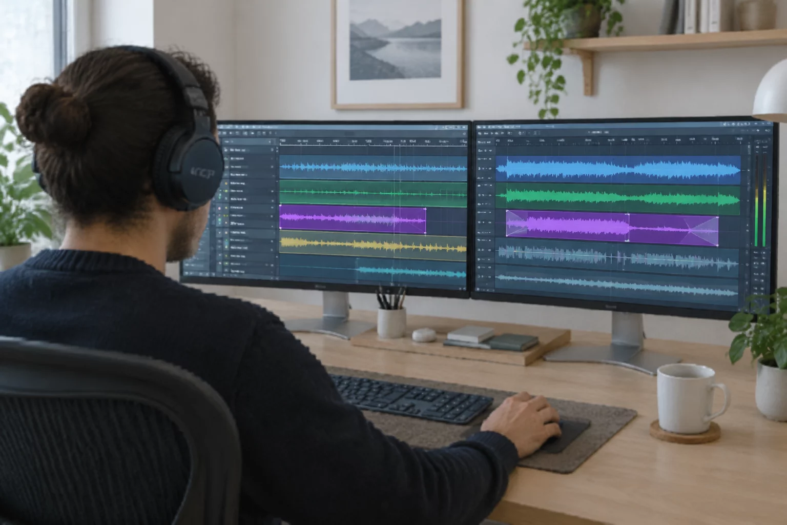 Solo instrument expressive phrase comparison waveform layout